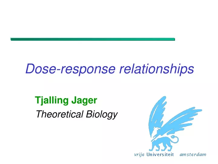 PPT - Dose-response Relationships PowerPoint Presentation, Free ...