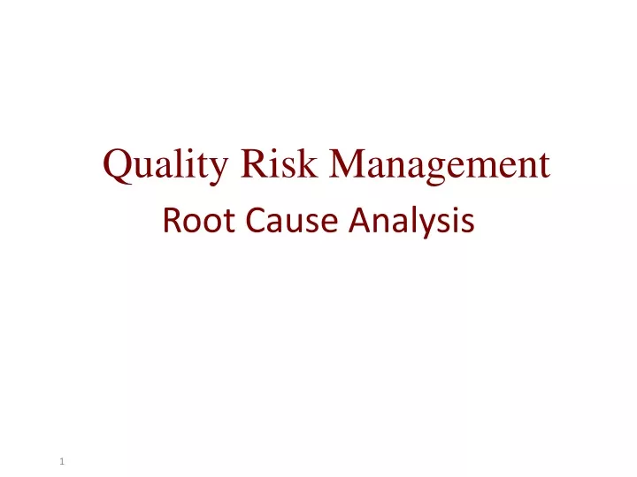 root cause analysis n.
