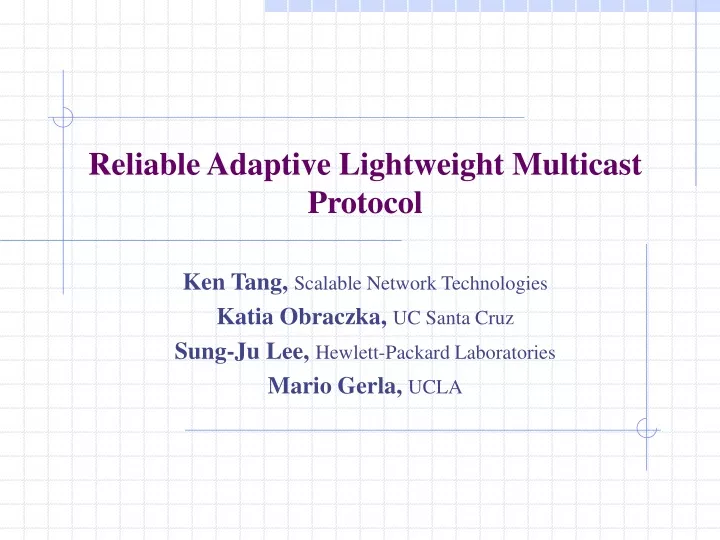 Reliable multicast protocol нет в списке