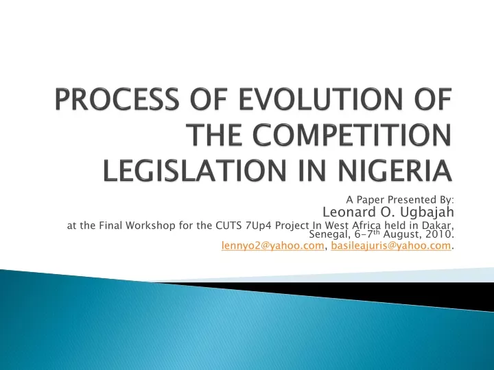 ppt-process-of-evolution-of-the-competition-legislation-in-nigeria-powerpoint-presentation