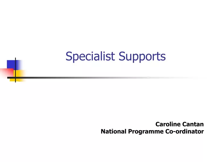 specialist supports n.