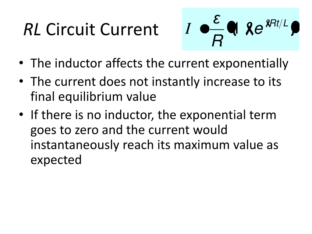 Ppt Self Inductance Inductance Of A Solenoid Rl Circuit Energy Stored In An Inductor 