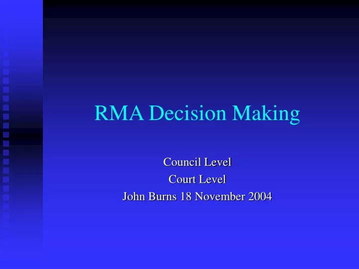 rma decision making n.