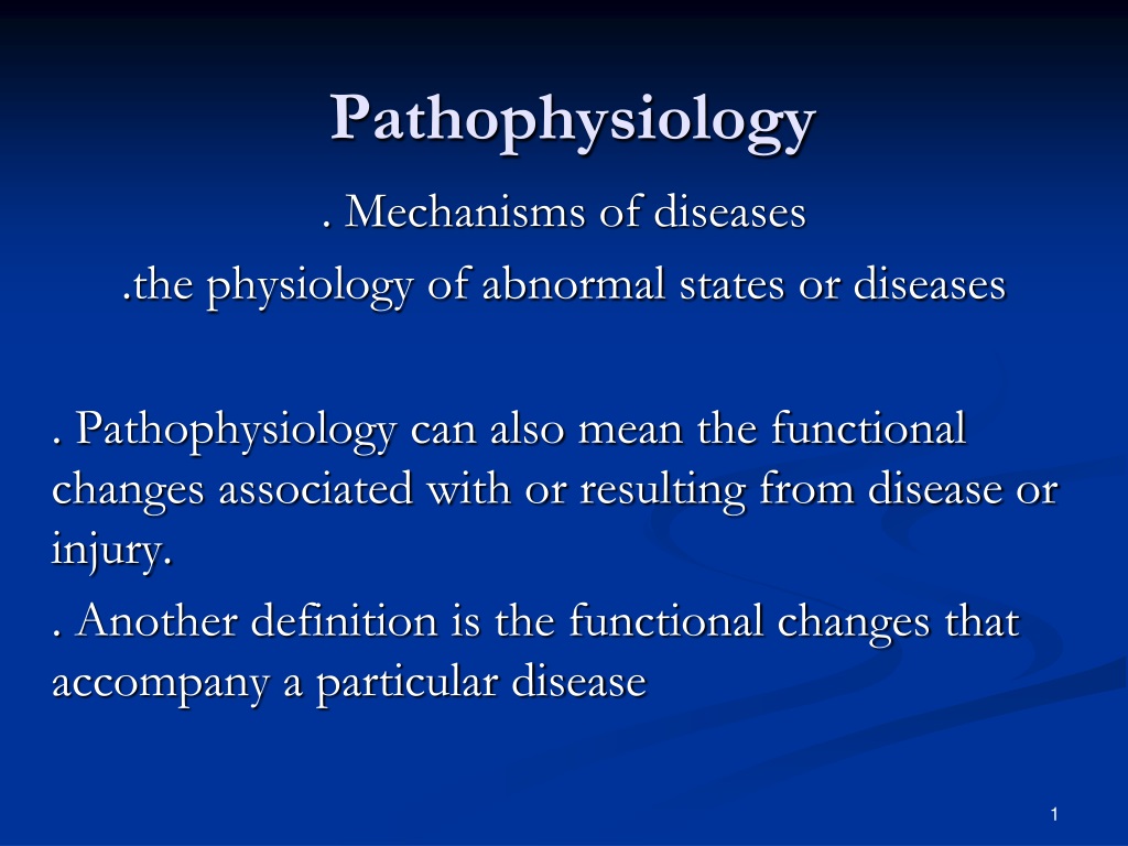 Ppt Pathophysiology Powerpoint Presentation Free Download Id9463130