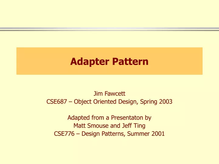 adapter pattern n.