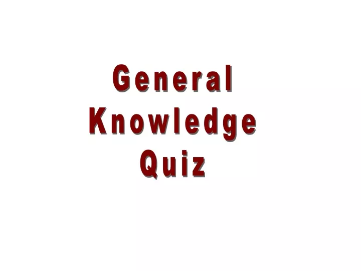 general knowledge quiz n.