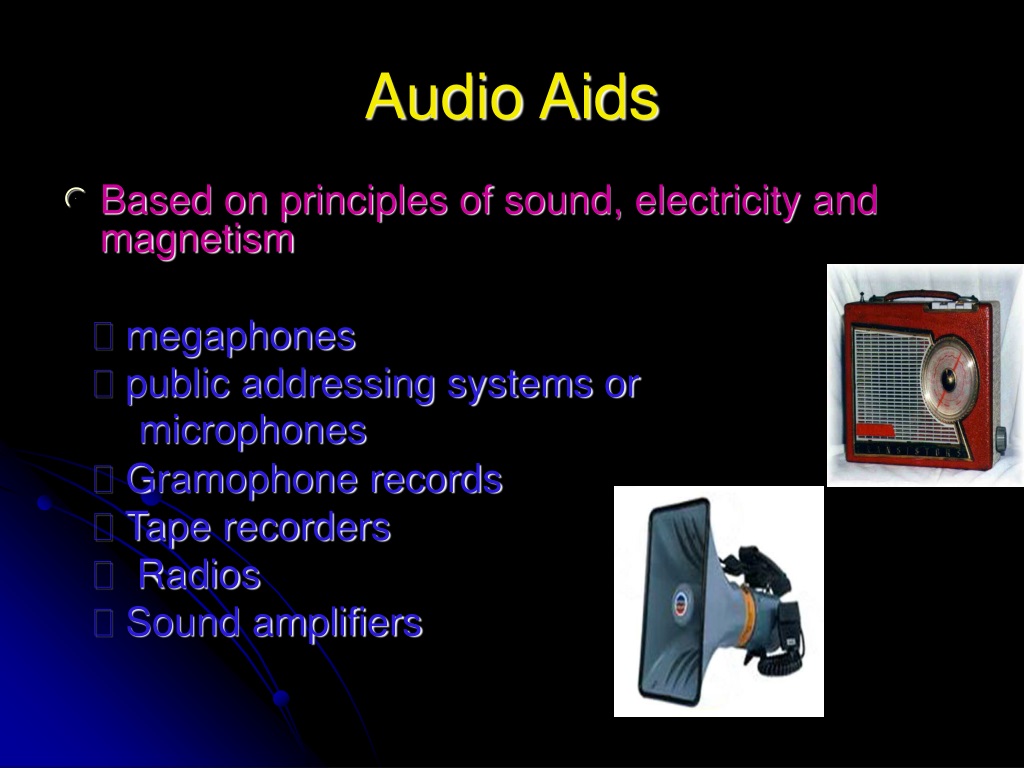 types of audio visual aids used in health education
