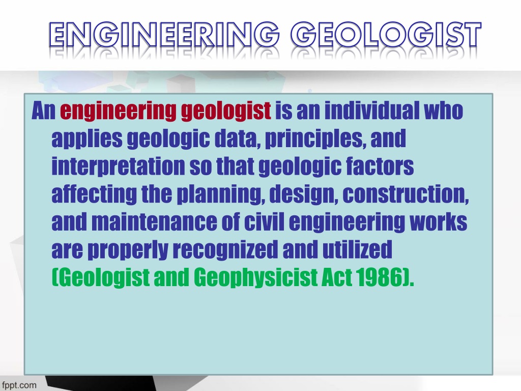 PPT - GEOLOGY ENGINEERING PowerPoint Presentation, Free Download - ID ...