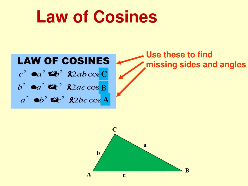 PPT - The Law Of Cosines PowerPoint Presentation, Free Download - ID ...