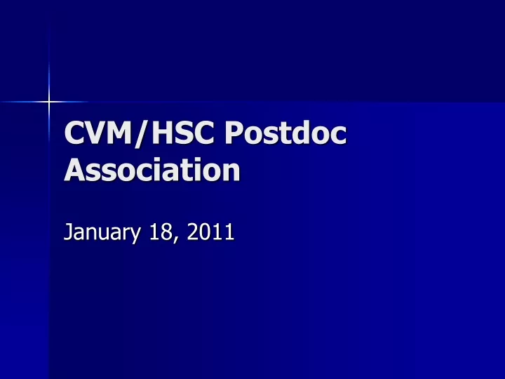 cvm hsc postdoc association n.