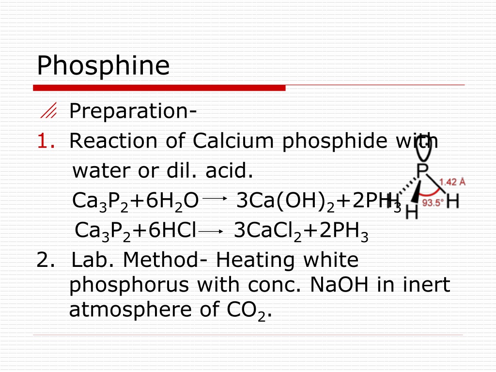 Фосфид натрия и вода