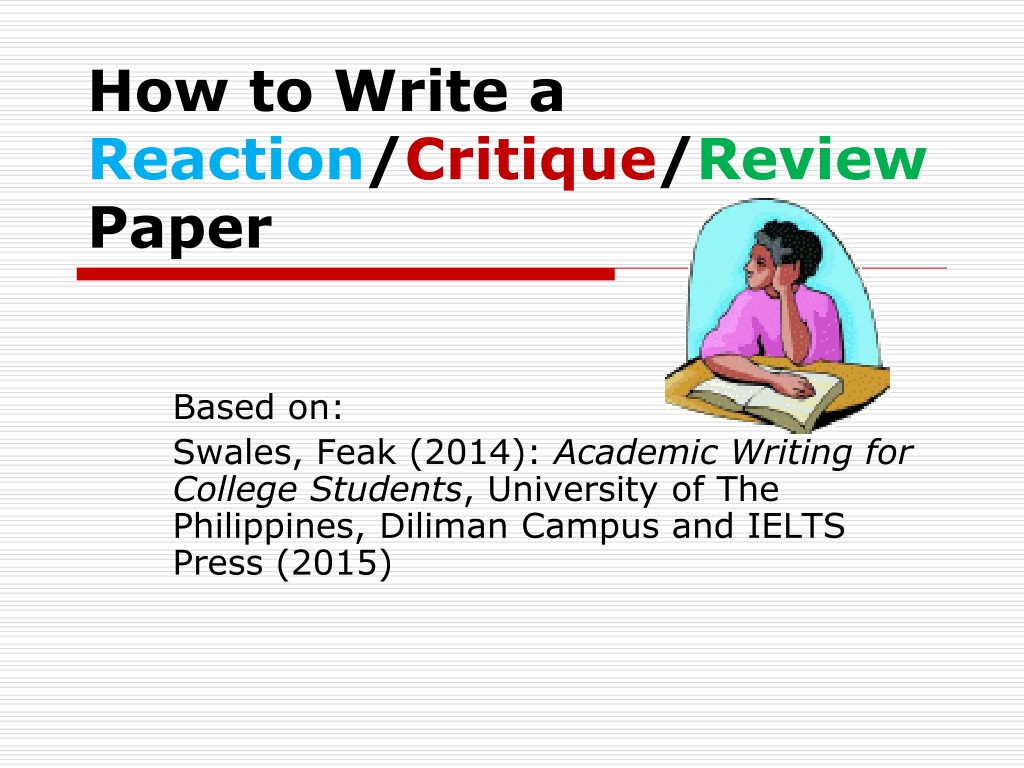 how to write reaction paper step by step