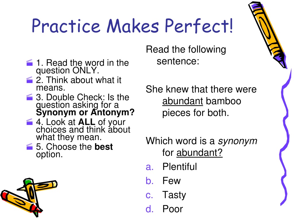 PPT - Today we will review how to determine between synonyms and