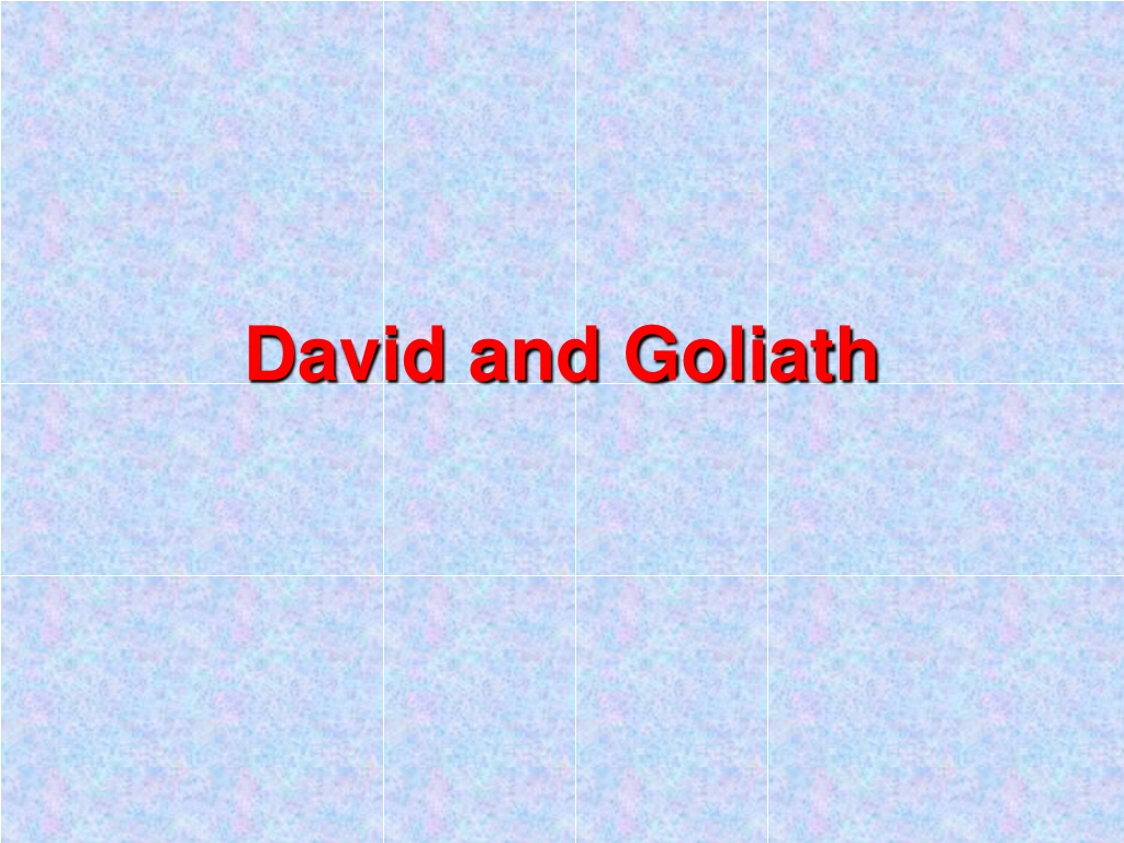 David And Goliath L 