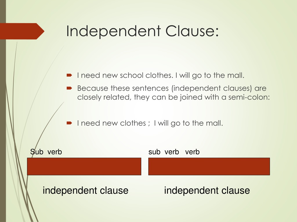 independent clause definition in a sentence