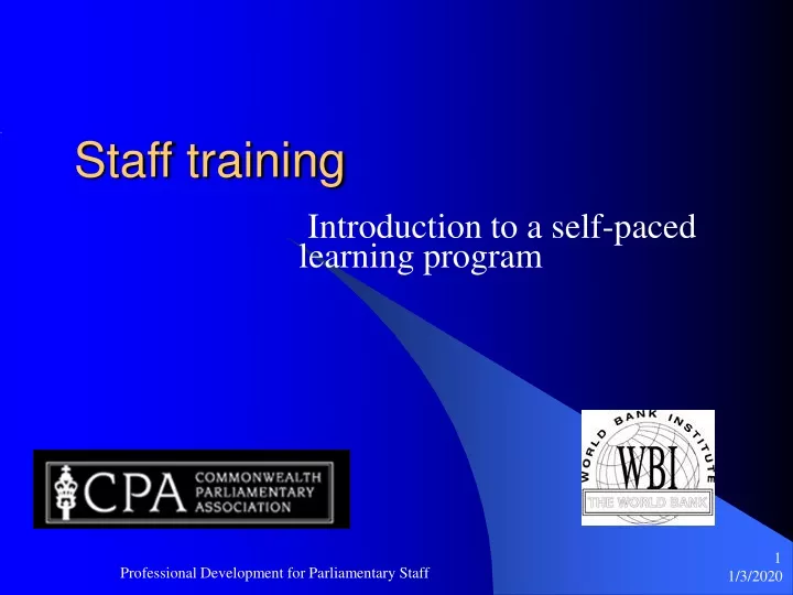 presentation on staff training