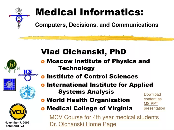 medical informatics n.
