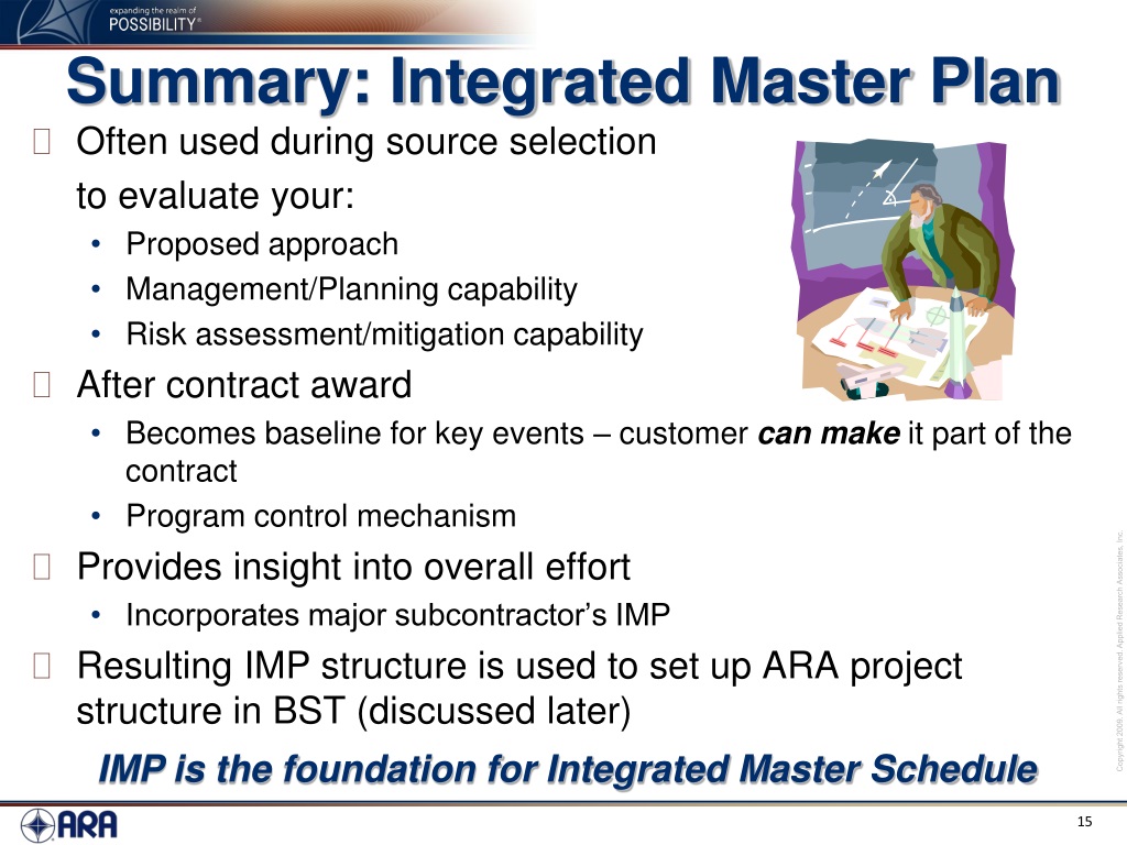 PPT Integrated Master Plan (IMP) and Integrated Master Schedule (IMS