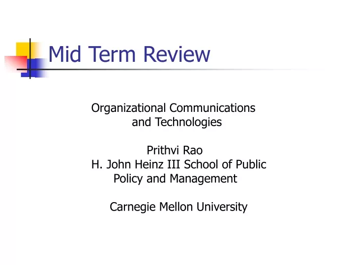 PPT - Mid Term Review PowerPoint Presentation, free download - ID:9474720