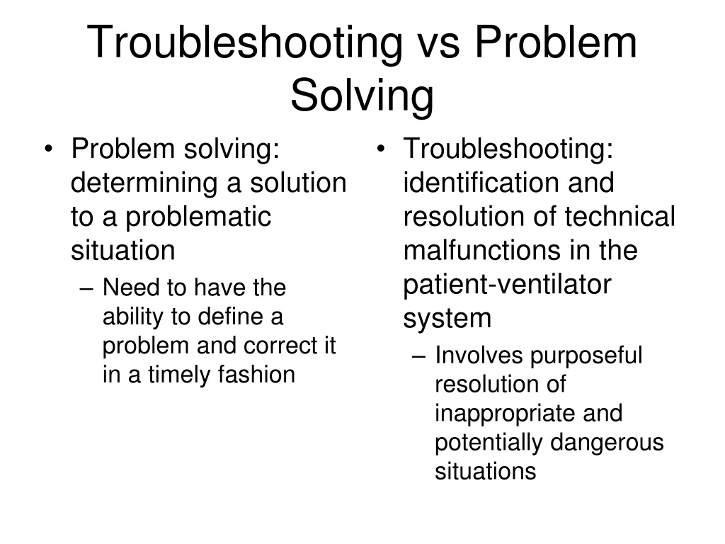problem solving vs troubleshooting