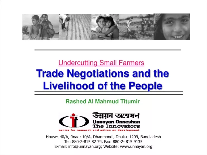 undercutting small farmers trade negotiations n.