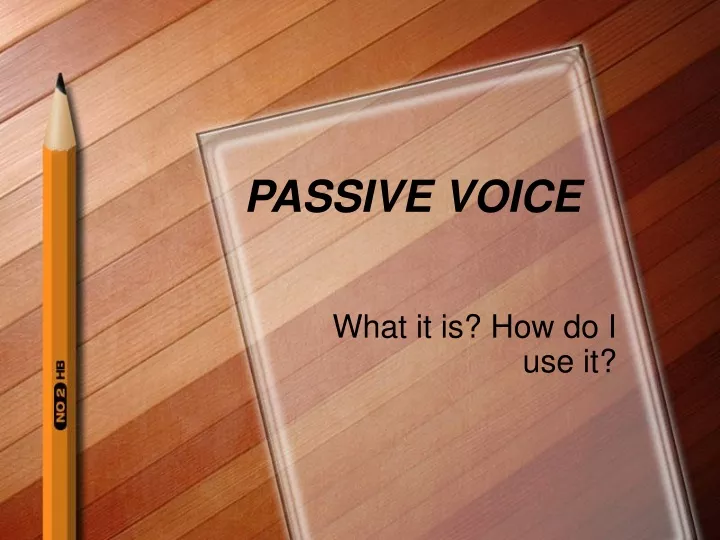 the passive voice powerpoint presentation