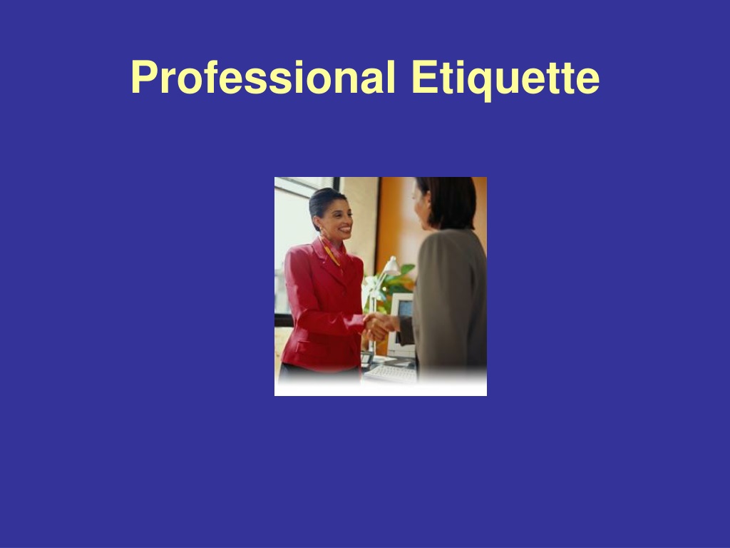 professional presentation etiquette