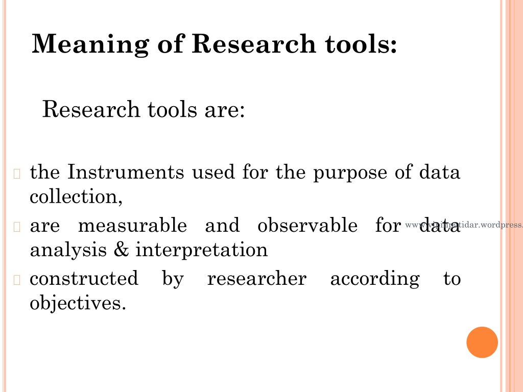 research tool definition