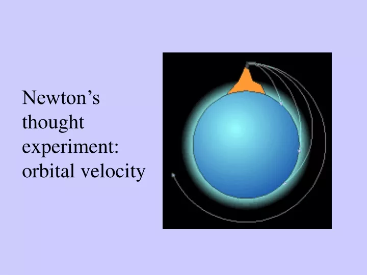 newton's thought experiment