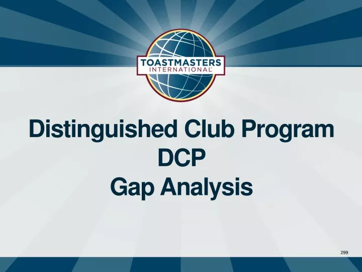 distinguished club program dcp gap analysis n.