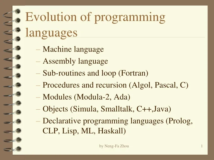 PPT - Evolution of programming languages PowerPoint Presentation, free ...