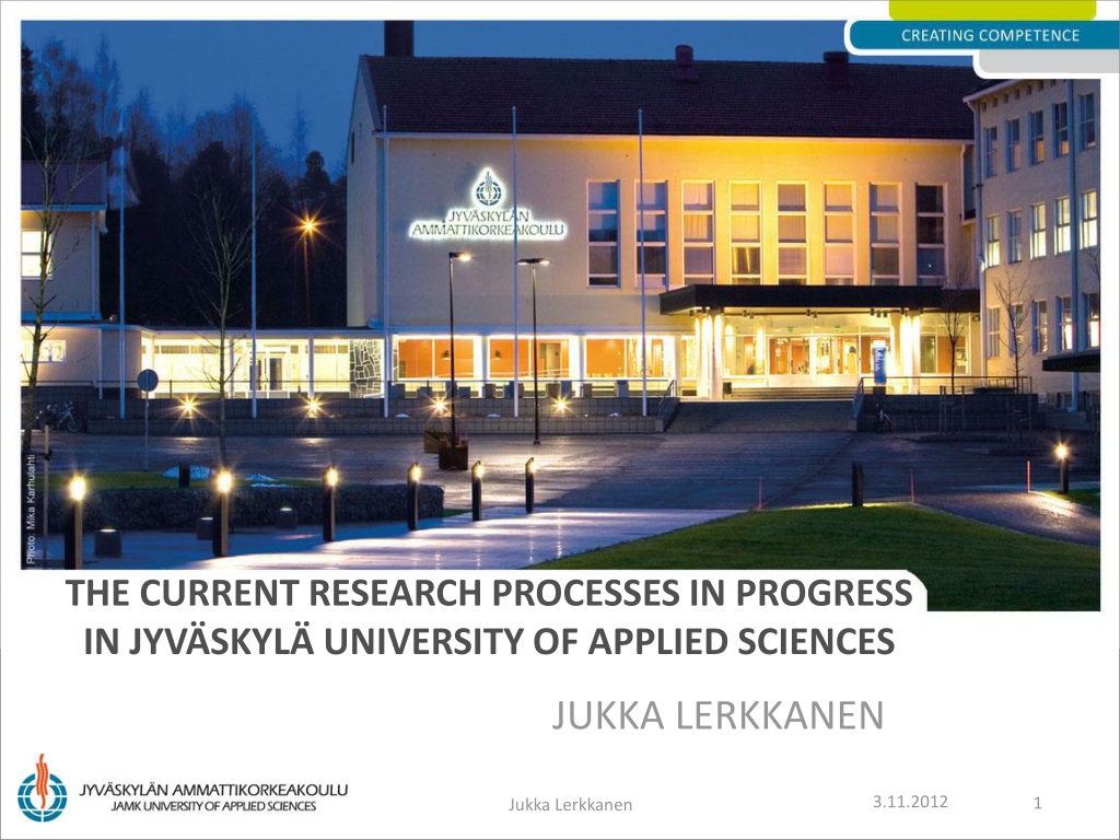 PPT - The Current Research Processes In Progress In Jyväskylä ...