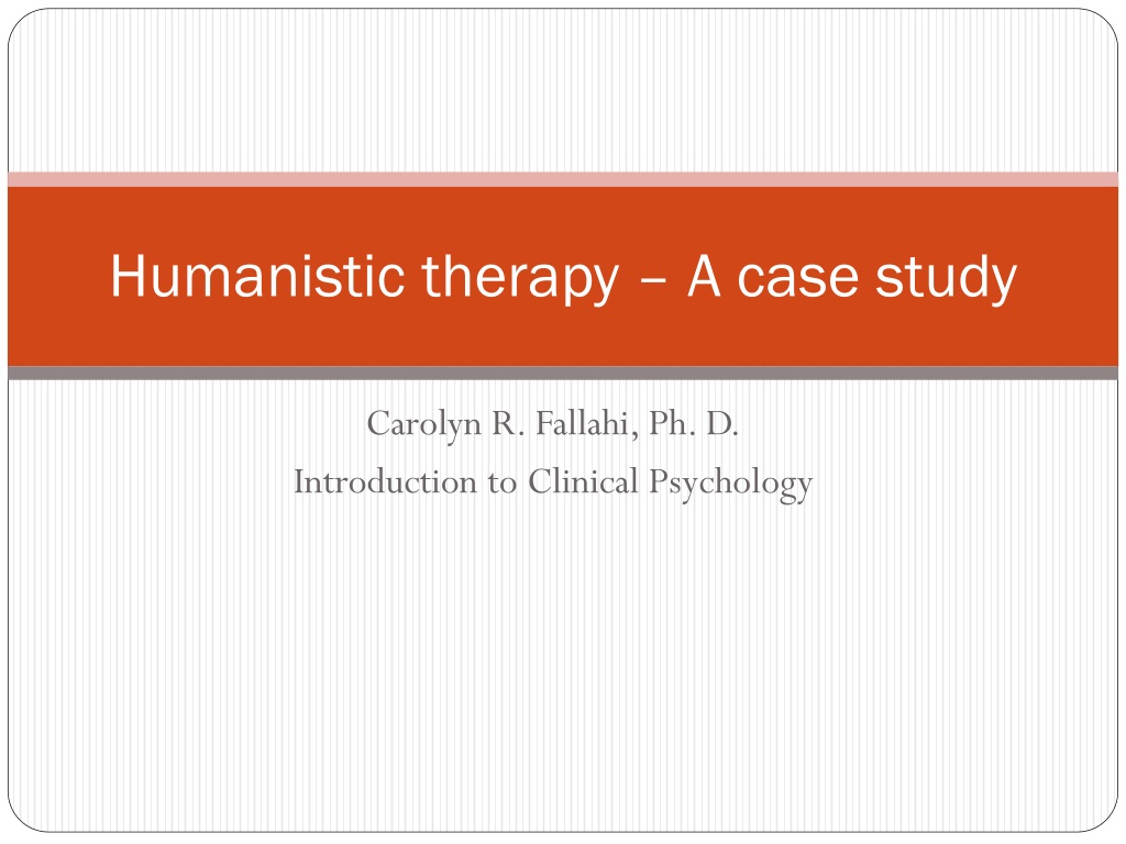 case study humanistic approach