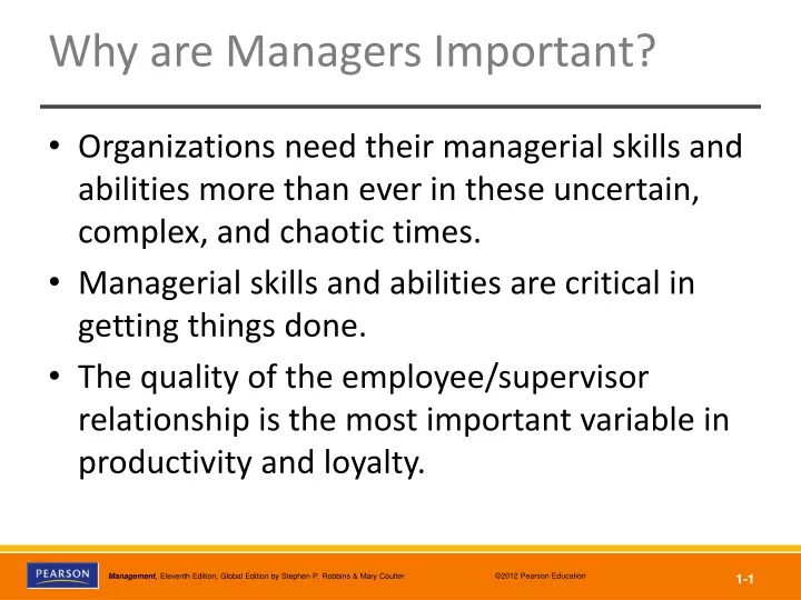 PPT Why are Managers Important? PowerPoint Presentation, free