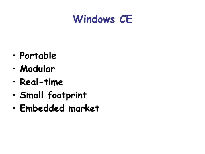 PPT Windows CE PowerPoint Presentation, free download ID9482534
