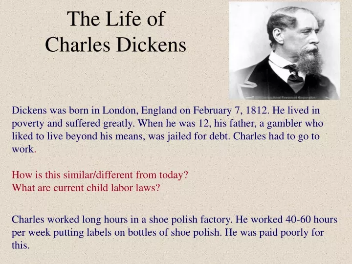 charles dickens biography ppt