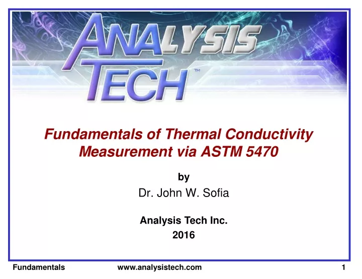 fundamentals of thermal conductivity measurement via astm 5470 n.