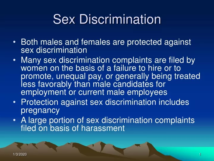 Ppt Sex Discrimination Powerpoint Presentation Free Download Id9483700