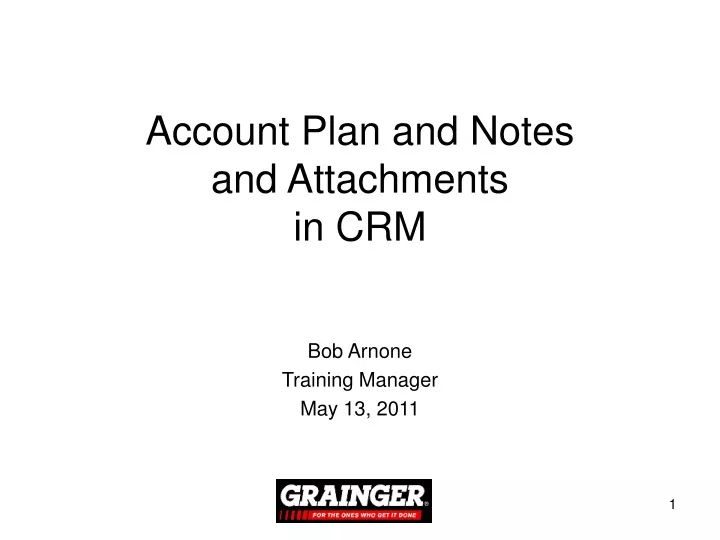 account plan and notes and attachments in crm n.