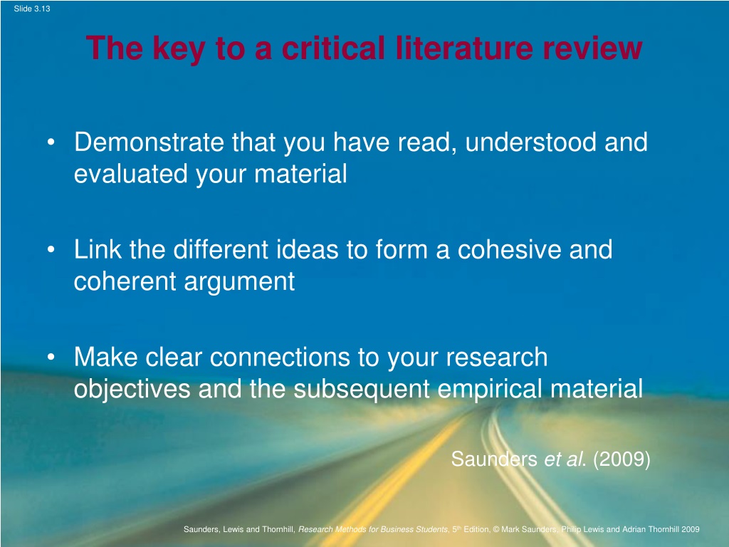 critical literature review methodology