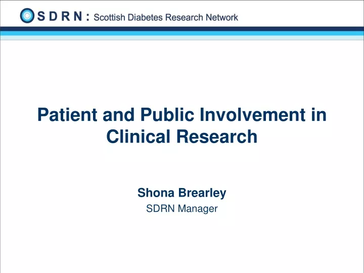 PPT - Patient And Public Involvement In Clinical Research PowerPoint ...