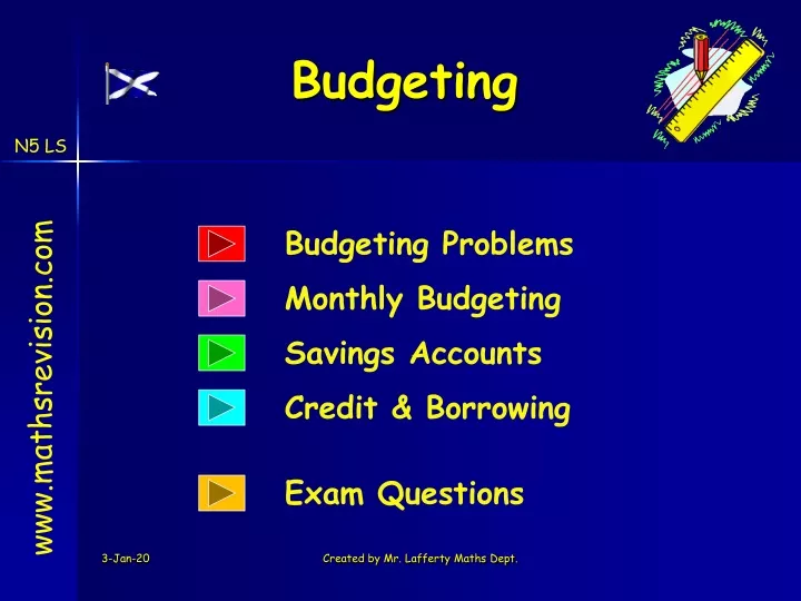 budgeting n.