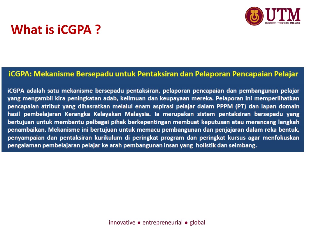 PPT - PENGENALAN KEPADA JAMINAN KUALITI AKADEMIK UTM PowerPoint ...