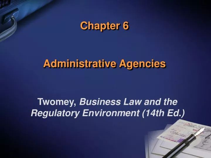 PPT - Chapter 6 Administrative Agencies PowerPoint Presentation, Free ...