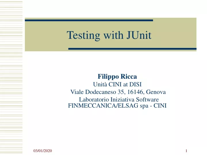testing with junit n.