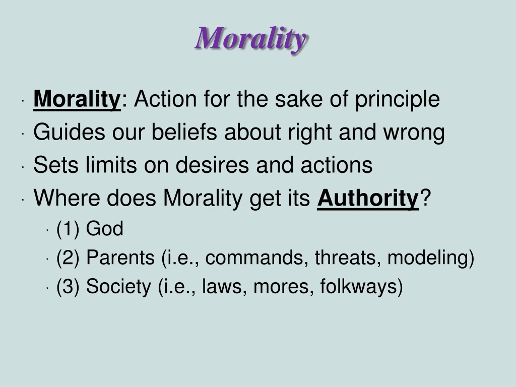 morality research