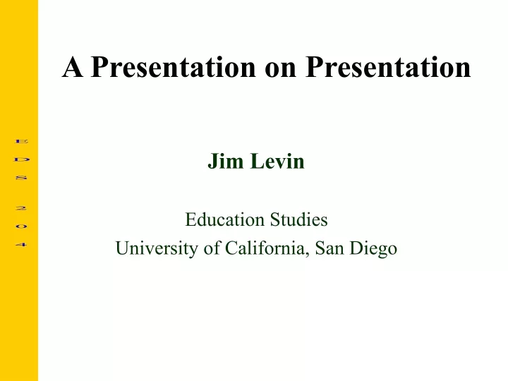 a presentation on presentation n.