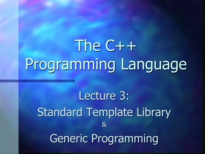 PPT - The C++ Programming Language PowerPoint Presentation, free ...