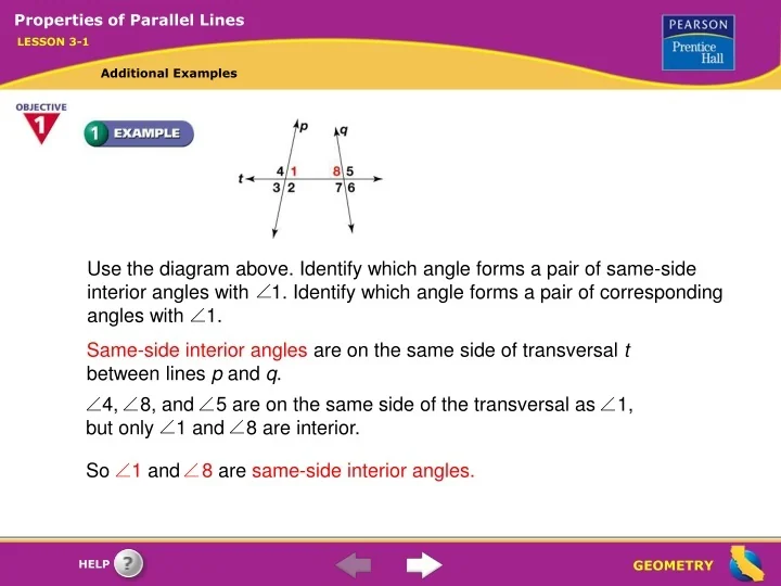 PPT Use The Diagram Above Identify Which Angle Forms A Pair Of Same