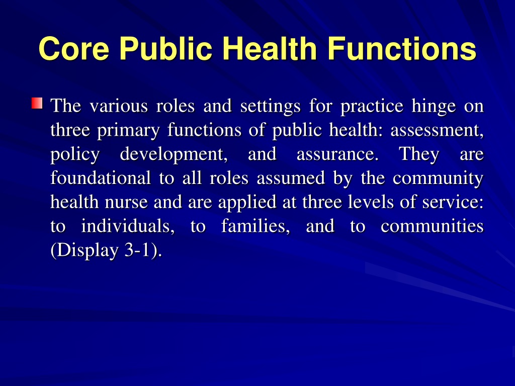 Ppt - Roles And Settings For Community Health Nursing Practice Powerpoint  Presentation - Id:9489641